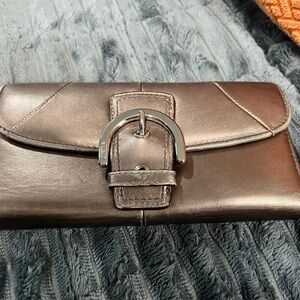 Vintage Metallic Coach SoHo Buckle Wallet